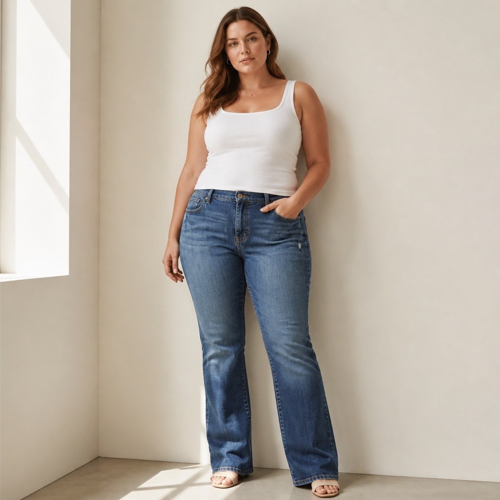 Levis 505 Straight Leg Jeans Womens 12‎ L/C Medium Wash Blue Denim Pants